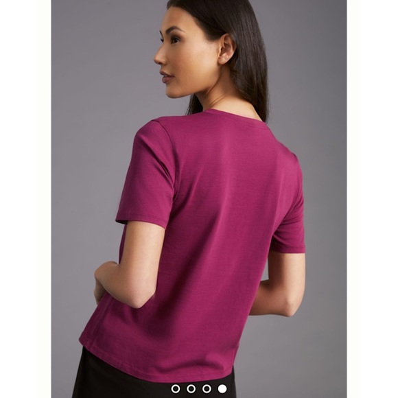 Anthropologie Kule The Modern Take Out Tee in French Plum. Size Small. NWOT. - Picture 3 of 6